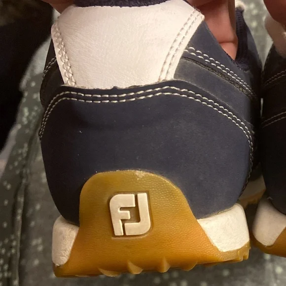 FootJoy FJ Sport Retro Spikeless Golf Shoes 92387 Navy Blue White Women's 7 - Picture 3 of 4